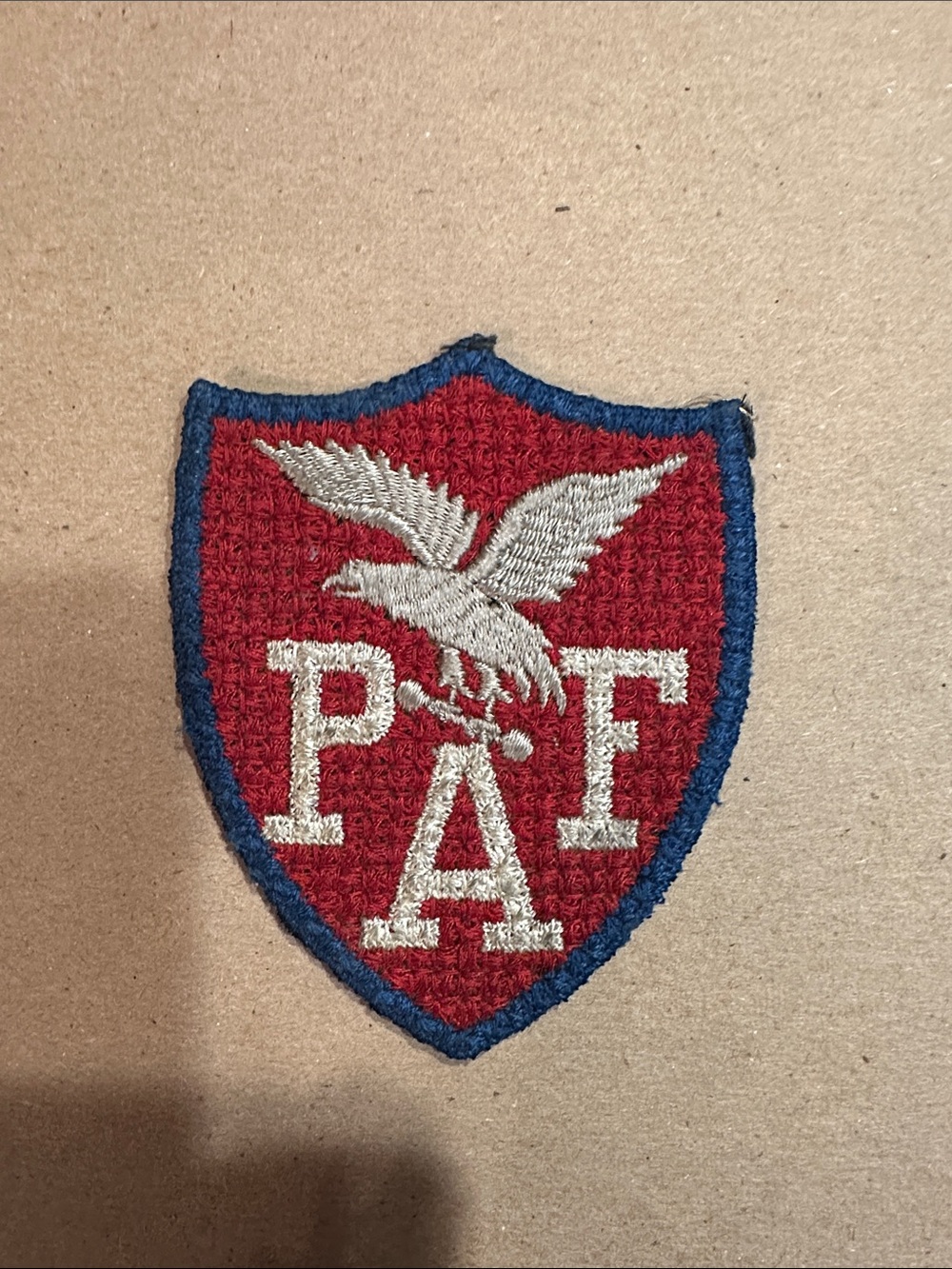 PAF Red Shield Embroidered Patch with Eagle